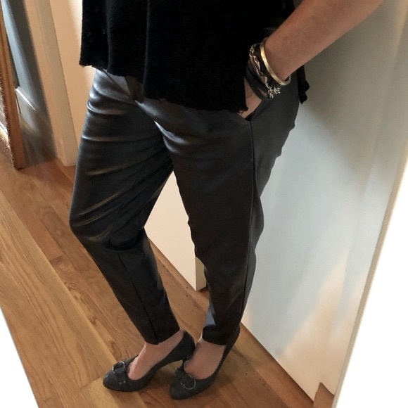 Barena Venezia Pants - Barena Venezia Black Vegan Leather Pants